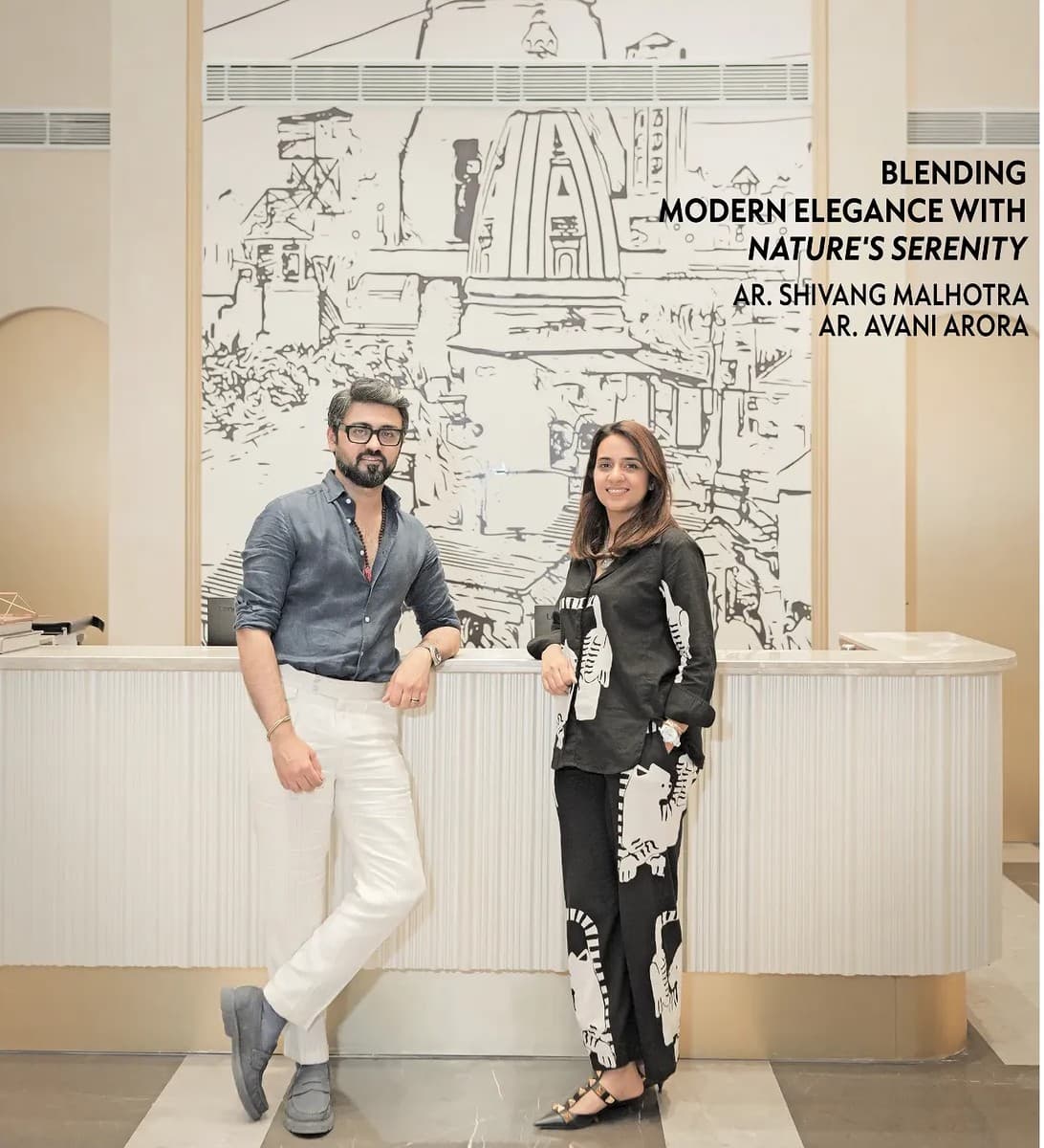 Ar. Shivang Malhotra and Ar. Avani Arora at the studio